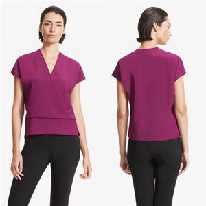 MM Lafluer burgundy drape blouse
